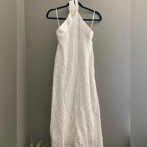 White Halter top dress